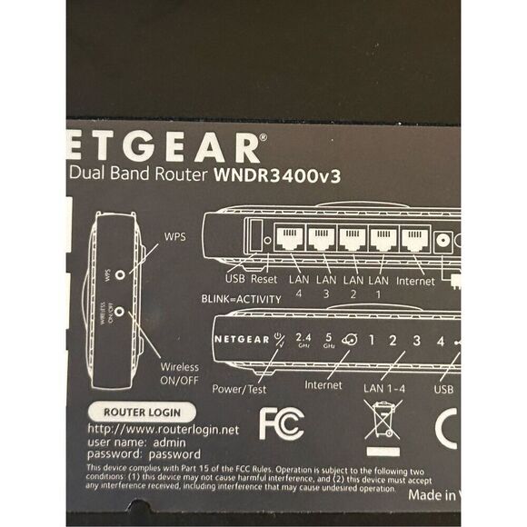 NETGEAR N600 Wireless Dual Band Gigabit Modem Router WNDR3400v3 (0743) - Picture 7 of 7